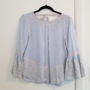 Zara | Blue Stripe Top